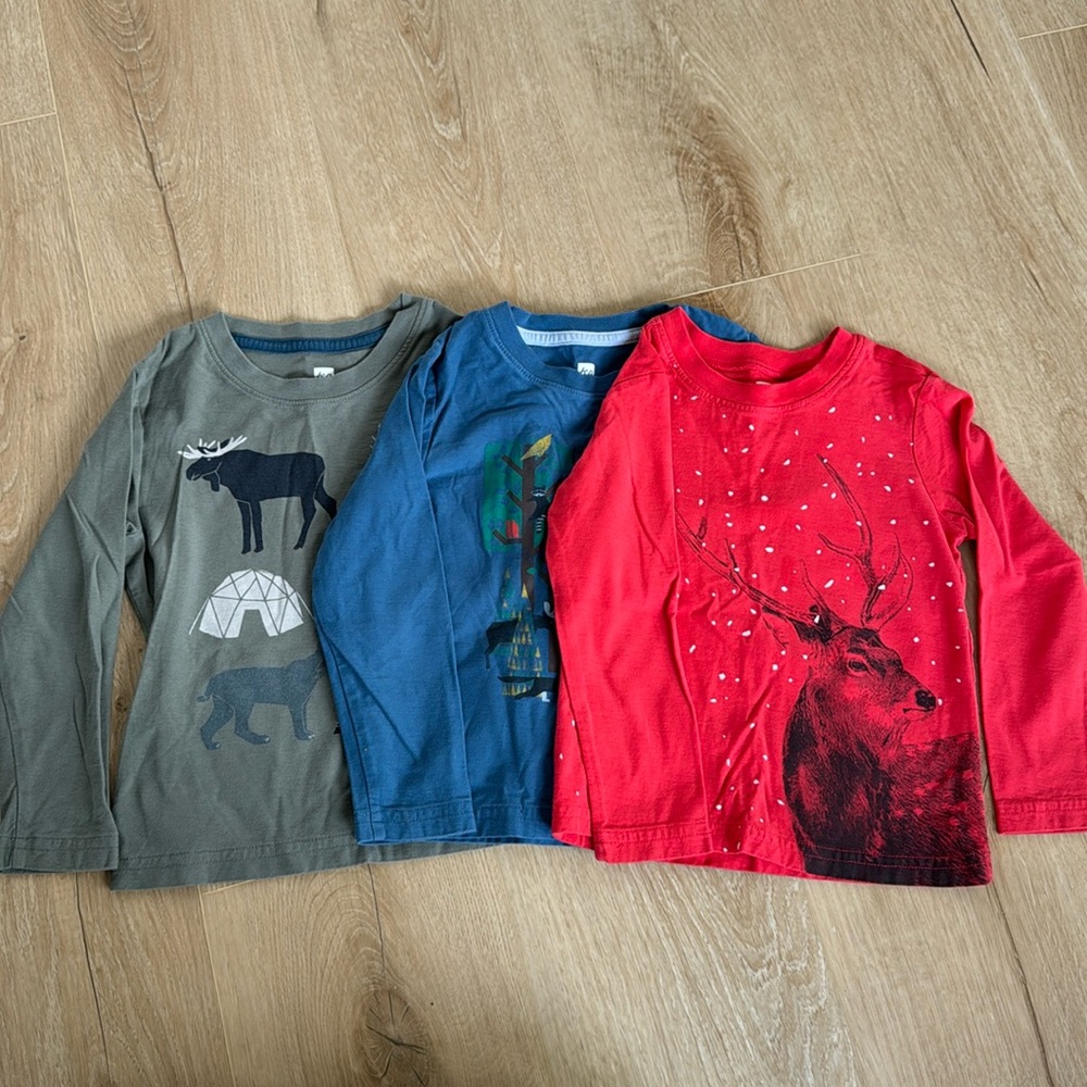 Tea Collection Boys Long Sleeve Shirt Bundle 3T
